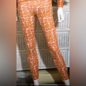 Nooworks knit pants with Potato Eyes in Burnt Orange & Pink Size XS